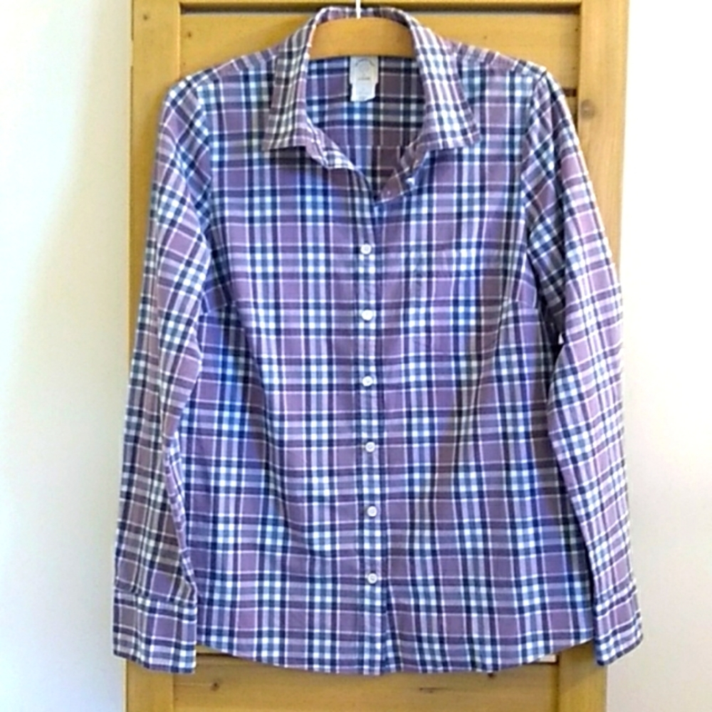 J Crew Plaid Perfect Shirt Size 6